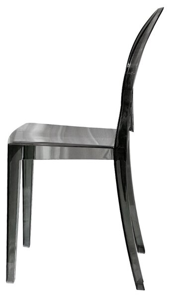 Set 4 Sedie 38x46x90,5 cm in Policarbonato da Interno Elizabet Grigio Fume