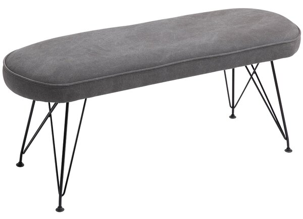 Panca Ingresso 106x35x45 cm in Lino Grigio