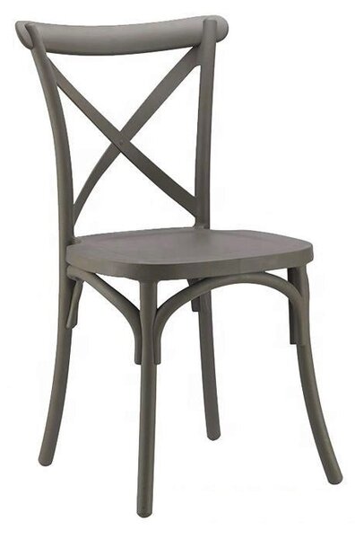 Set 4 Sedie 88x44x49 cm in Polipropilene Grigio