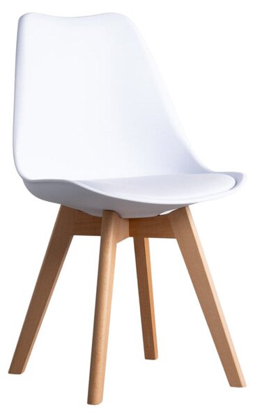 Set 4 Sedie 83x49x43 cm in Similpelle da Interno Bianco