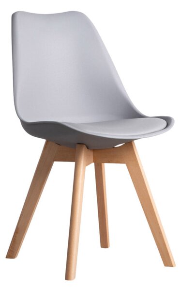 Set 4 Sedie 83x49x43 cm in Similpelle da Interno Grigio