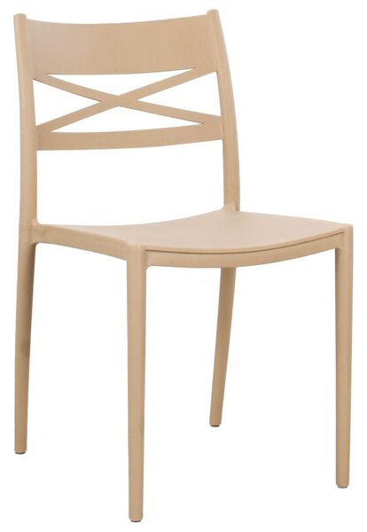 Set 6 Sedie 81x46x52 cm in Polipropilene Tortora