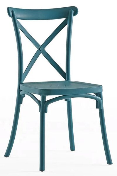 Set 4 Sedie 88x44x49 cm in Polipropilene Ottanio