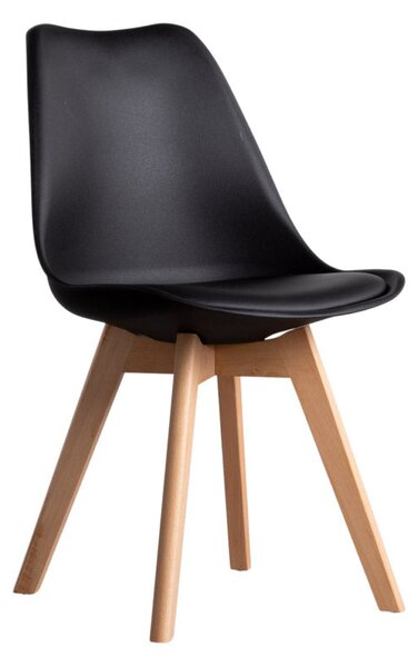 Set 4 Sedie 83x49x43 cm in Similpelle da Interno Nero