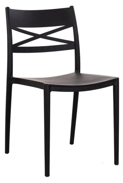Set 6 Sedie 81x46x52 cm in Polipropilene Nero