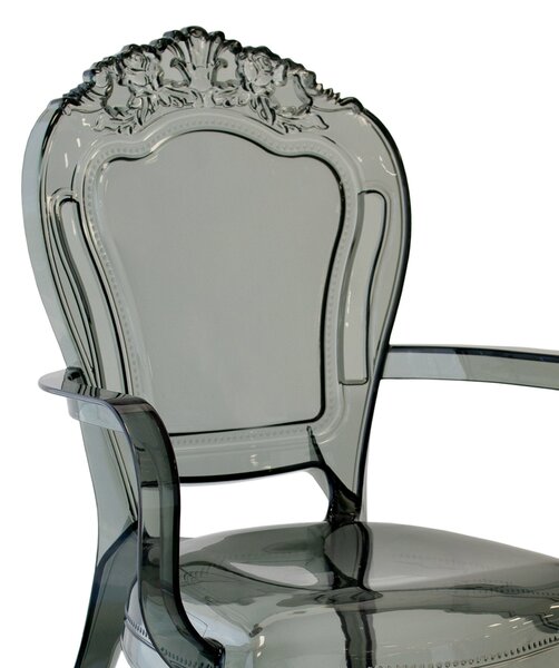Sedia 45x42x97 cm in Metacrilato da Interno Chimera Grigia Trasparente