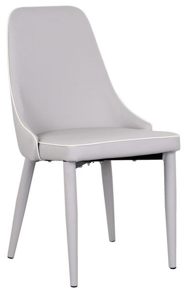 Set 4 Sedie 47x45x46 cm in Similpelle da Interno Grigio