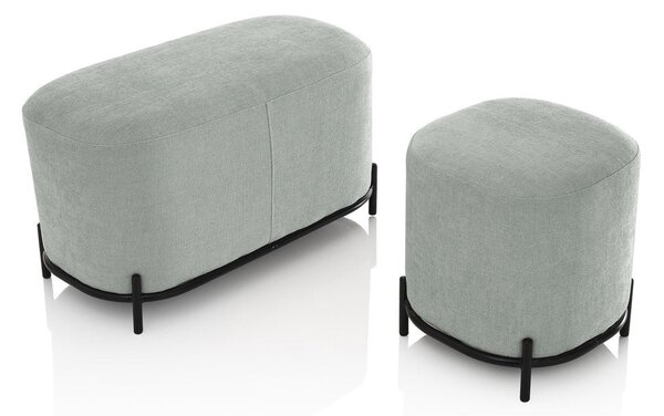 Panca 82x42x45 cm in Tessuto Verde