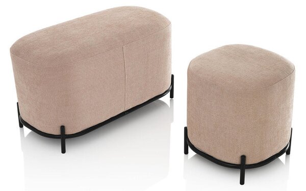 Panca 82x42x45 cm in Tessuto Rosa