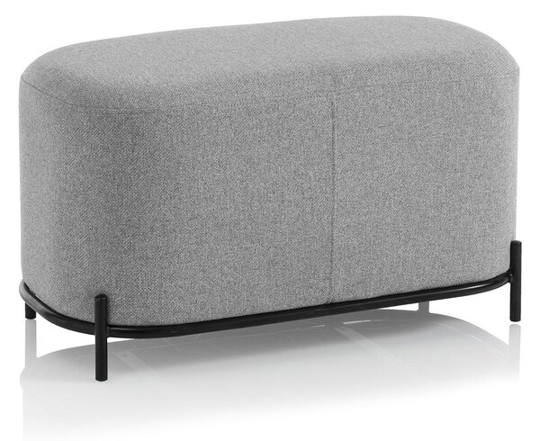 Panca 82x42x45 cm in Tessuto Grigio