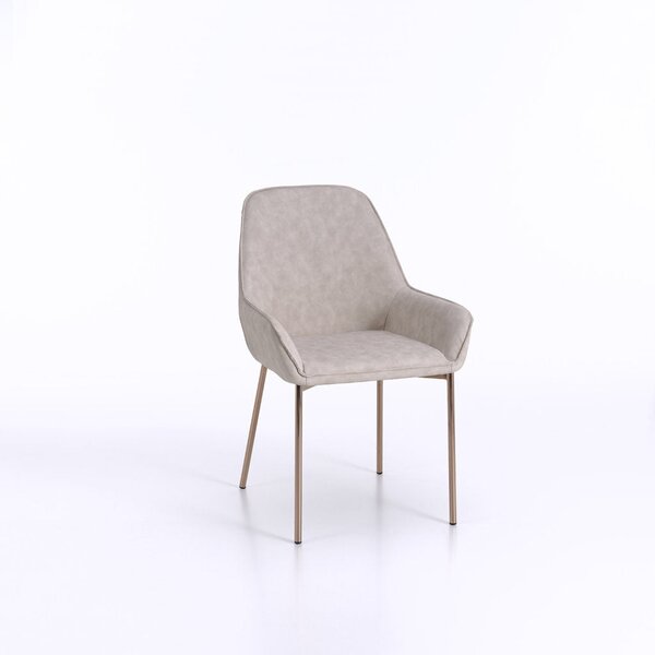Set 4 Sedie 54x53x89 cm in Similpelle Beige