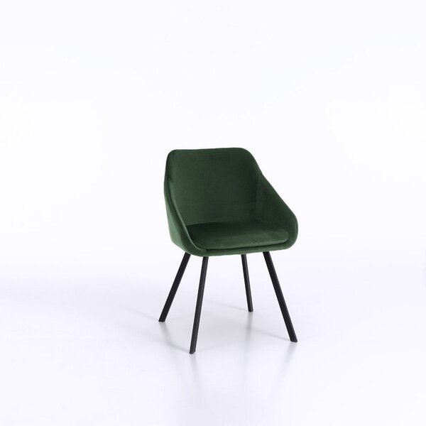 Set 2 Sedie 51x44x77 cm in Similpelle Verde Petrolio