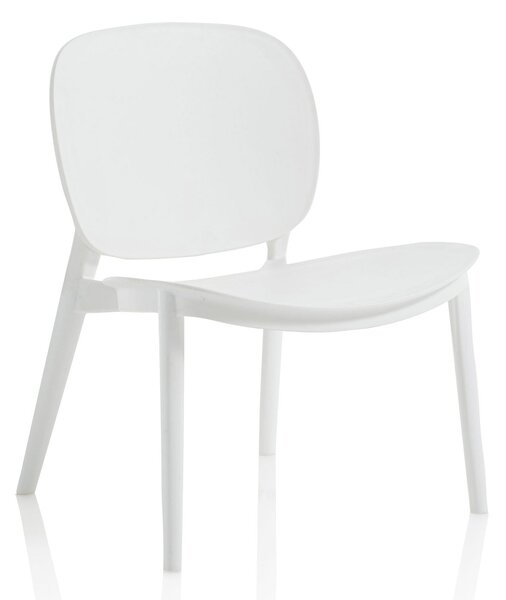 Set 2 Sedie 58x48,5x71 cm in Polipropilene Bianco