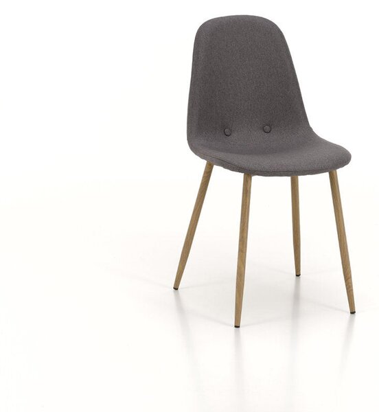 Set 4 Sedie 43,5x41,5x87,5 cm in Tessuto Grigio