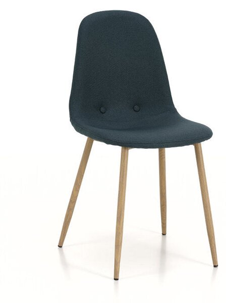 Set 4 Sedie 43,5x41,5x87,5 cm in Tessuto Verde Petrolio