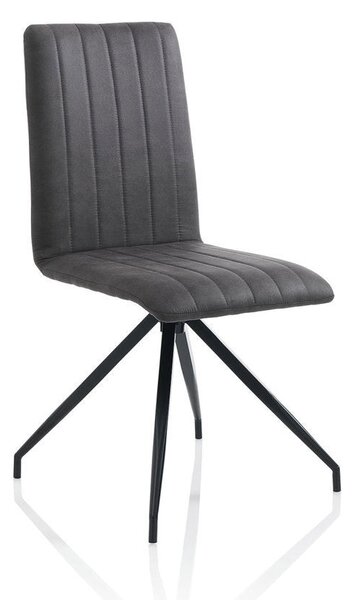 Set 2 Sedie 44x50x90,5 cm in Similpelle Grigio