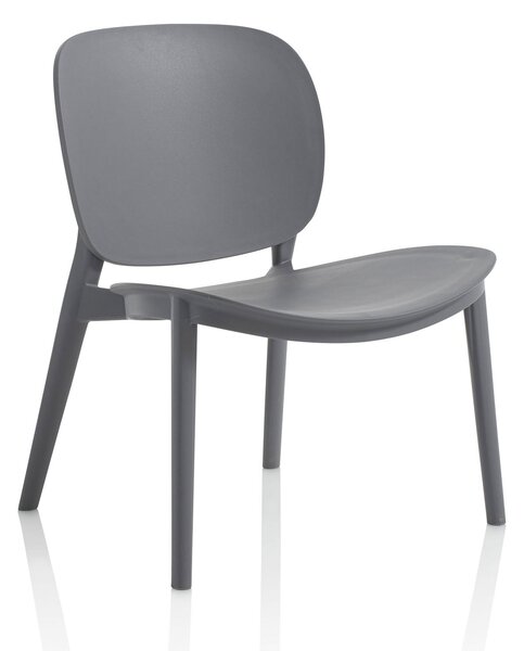 Set 2 Sedie 58x48,5x71 cm in Polipropilene Grigio