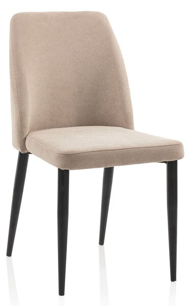 Set 2 Sedie 46x52x87 cm in Microfibra Sabbia