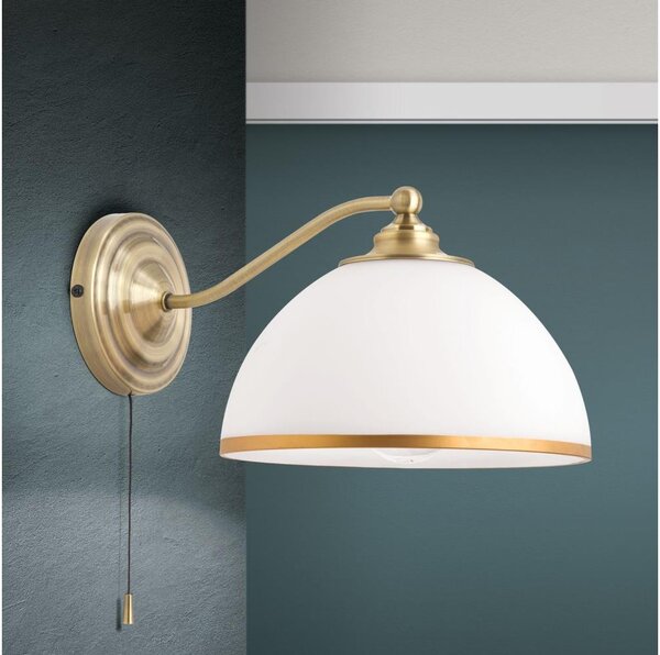 Orion WA 2-1371/1 - Applique OLD LAMP 1xE27/40W/230V bianco/ottone