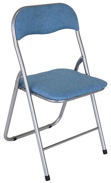 Set 6 Sedie Pieghevoli 45x45x80 cm in Tessuto Azzurro