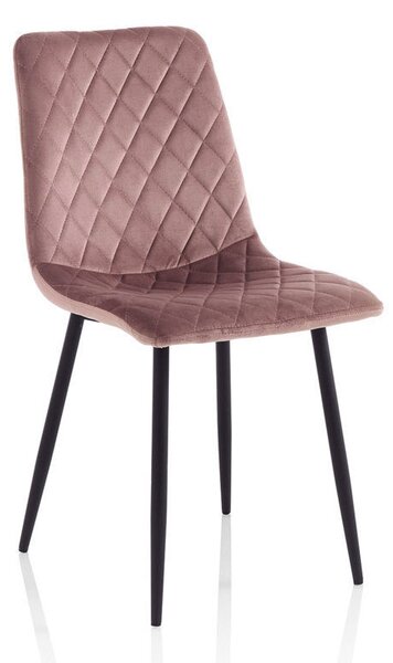 Set 4 Sedie 44x50x88 cm in Velluto Rosa