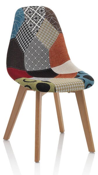Set 4 Sedie 47,5x43x82,5 cm in Tessuto Patchwork