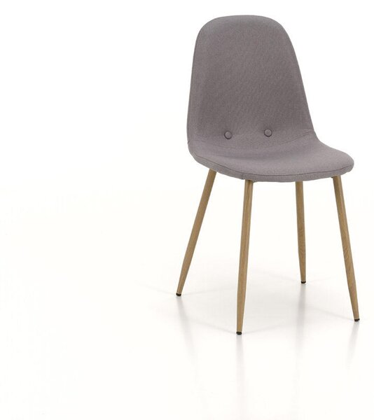 Set 4 Sedie 43,5x41,5x87,5 cm in Tessuto Grigio Chiaro