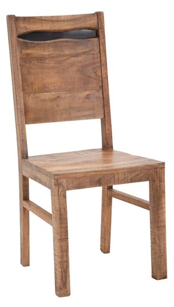 Set 2 Sedie 45x45x100 cm in Legno di Acacia Yellowstone Marrone e Nero