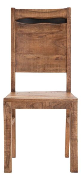 Set 2 Sedie 45x45x100 cm in Legno di Acacia Yellowstone Marrone e Nero