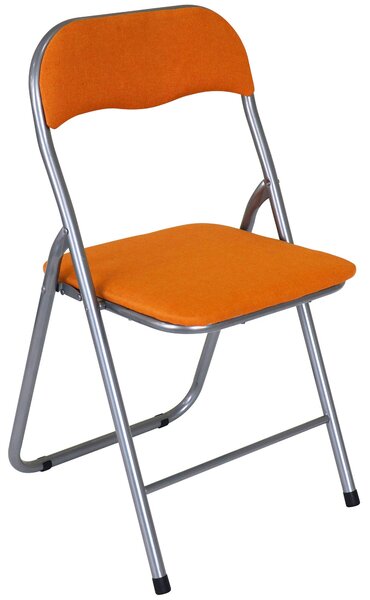 Set 6 Sedie Pieghevoli 45x45x80 cm in Tessuto Arancione