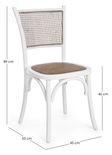 Sedia Carrel Bianco in Legno