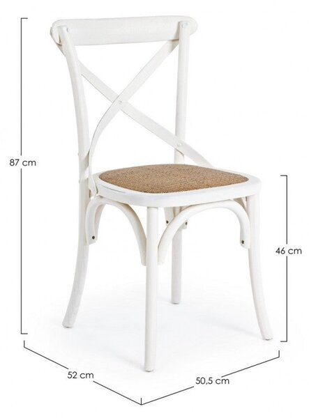 Sedia Cross Bianco in Legno