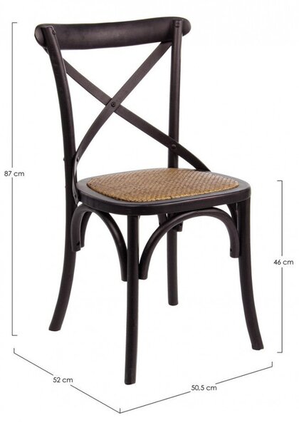 Sedia Cross Nero in Legno