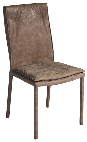 Sedia Imbottite 45x55x92 cm in Ferro e Sky Giada Marrone