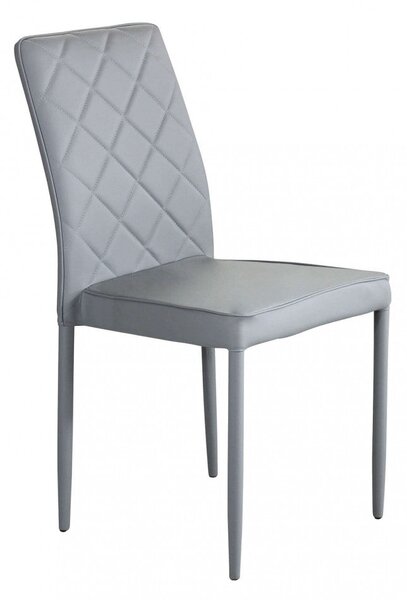 Sedia Blossom 41x50x91 h cm in Similpelle Grigio chiaro