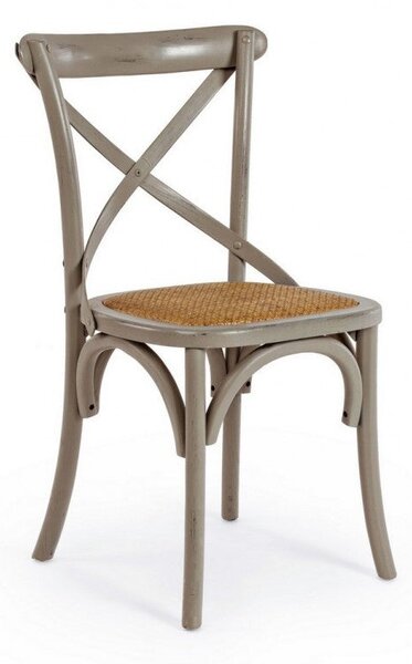Sedia Cross Grigio Scuro in Legno