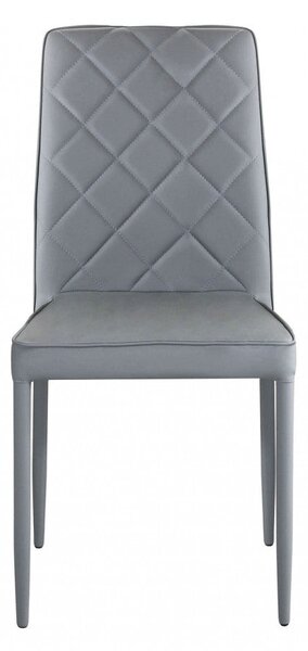 Sedia Blossom 41x50x91 h cm in Similpelle Grigio chiaro