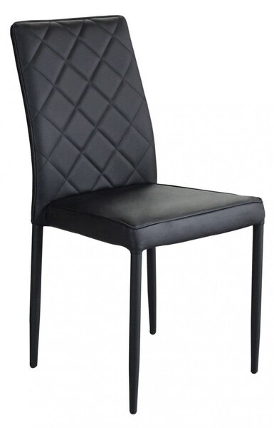 Sedia Blossom 41x50x91 h cm in Similpelle Nero