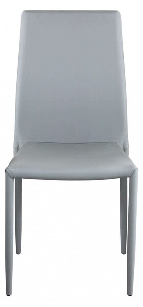 Sedia Cammie 41x50x91 h cm in Similpelle Grigio chiaro