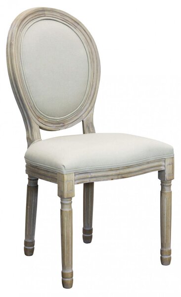 Sedia Constance 48x46x96 h cm in Tessuto Beige
