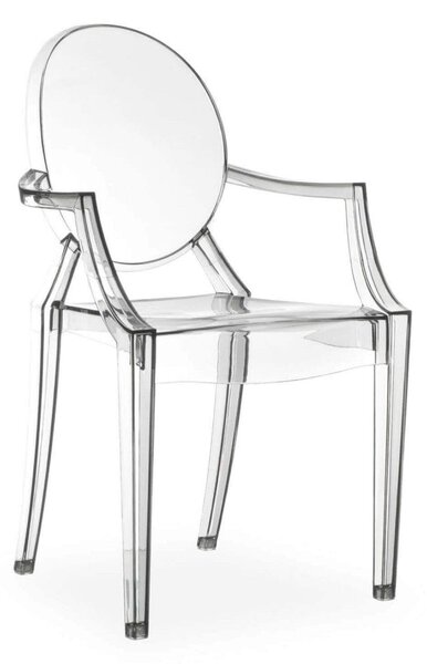 Poltrona Cannes 55x54x93 h cm in Policarbonato Trasparente