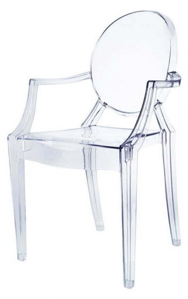Poltrona Cannes 55x54x93 h cm in Policarbonato Trasparente