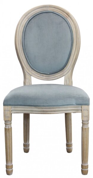 Sedia Constance 48x46x96 h cm in Velluto Grigio