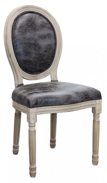 Sedia Constance 48x46x96 h cm in Similpelle Grigio