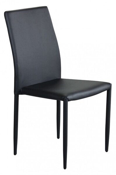 Sedia Cammie 41x50x91 h cm in Similpelle Nero