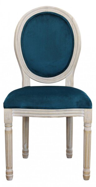 Sedia Constance 48x46x96 h cm in Velluto Blu