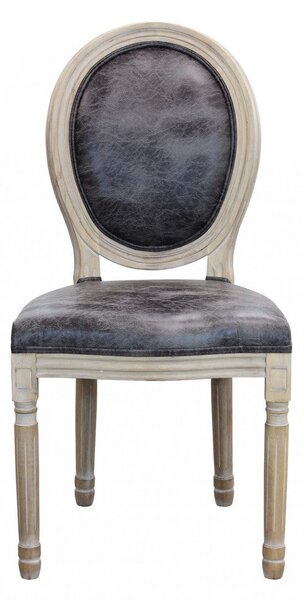 Sedia Constance 48x46x96 h cm in Similpelle Grigio