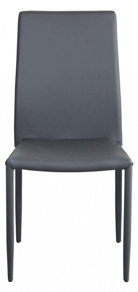 Sedia Cammie 41x50x91 h cm in Similpelle Grigio scuro