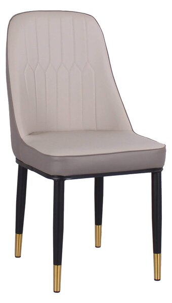 Set 6 Sedie Imbottite 45x42x92 cm in Similpelle Tortora