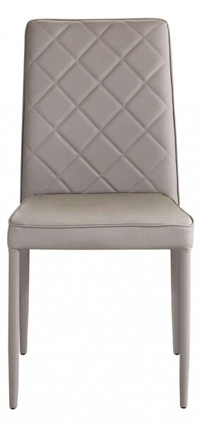 Sedia Blossom 41x50x91 h cm in Similpelle Tortora